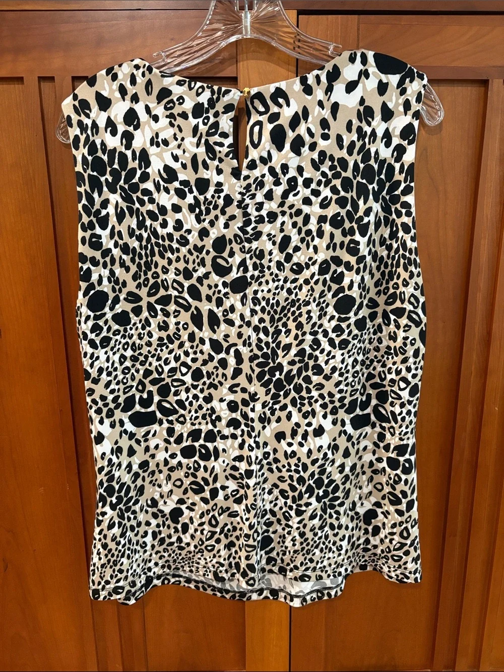 Calvin Klein Beige and Black Animal Print Sleeveless Camisole
